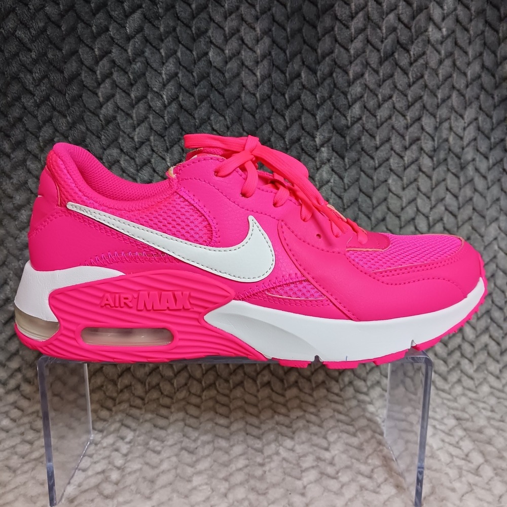 Nike Air Max Women’s Athletic Sneakers in Bright Pink with White Swoosh - Picture 9 of 15
